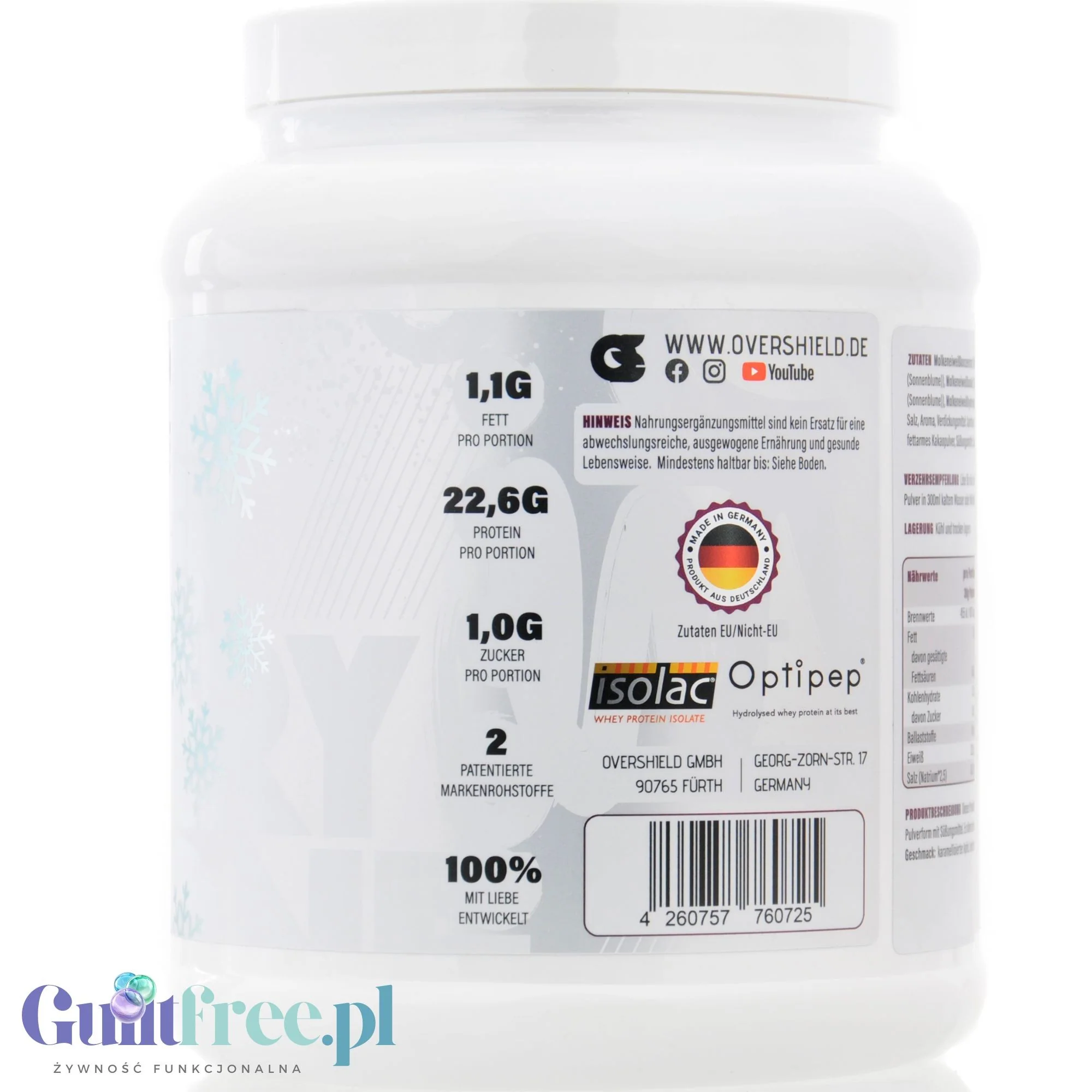 Overshield Crème de la Crème Whey Bratapfel - kremowe deserowe białko, odżywka WPC & WPI smak Pieczone Jabłko - Image 5