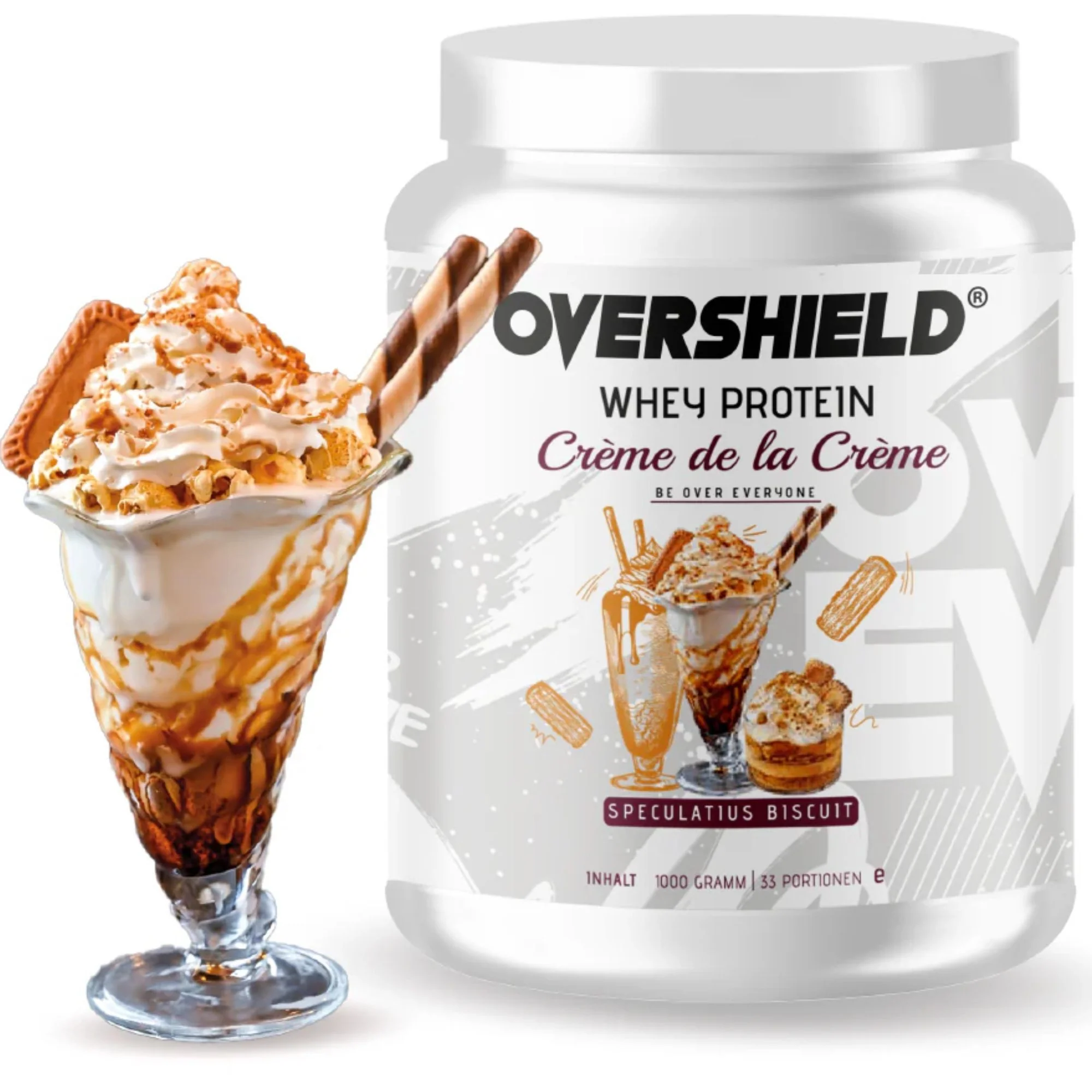 Overshield Crème de la Crème Whey Speculatius Biscuit - kremowe deserowe białko, odżywka WPC & WPI smak Ciasteczek Speculos - Image 2