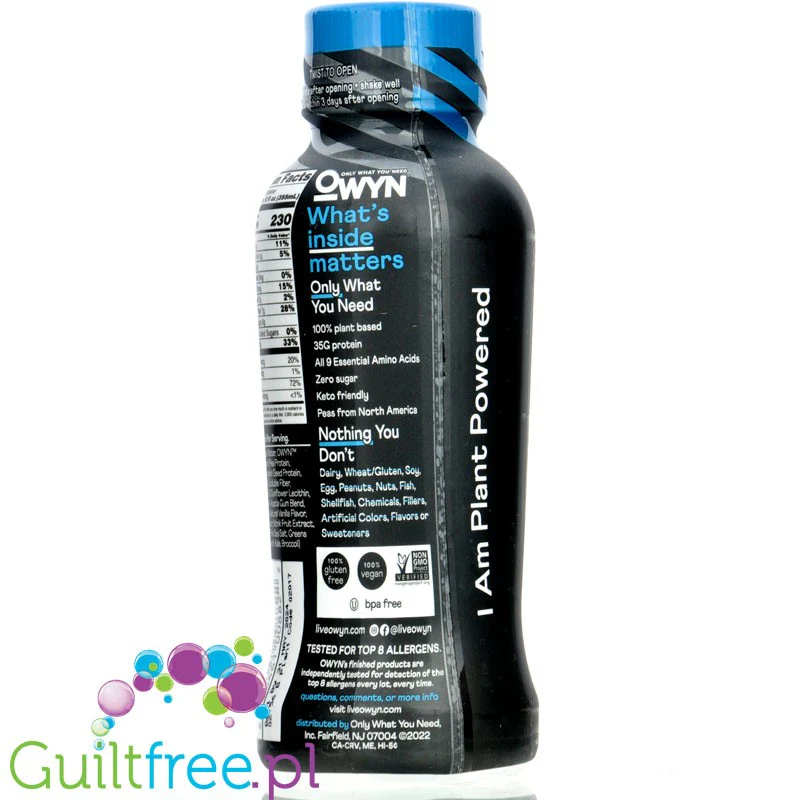 OWYN Pro Elite Plant Protein Shake Vanilla - gotowy wegański szejk proteinowy 32g białka - Image 3