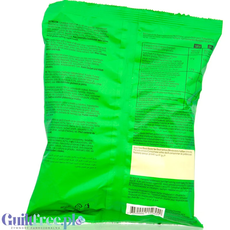 Pandy Lentil Chips Dill & Chive - wegańskie chrupki z soczewicy 40% mniej tłuszczu, smak Koperek & Szczypiorek - Image 2