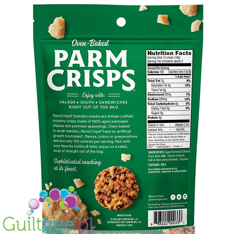 Parm Crisps Jalapeno - pikantne keto talarki parmezanowe, bez węglowodanów - Image 3