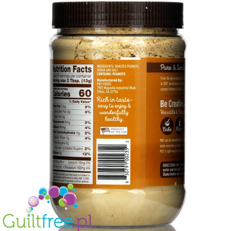 PB2 Original Powdered Peanut Butter 452g- odtłuszczone masło orzechowe w proszku XXL - Image 5