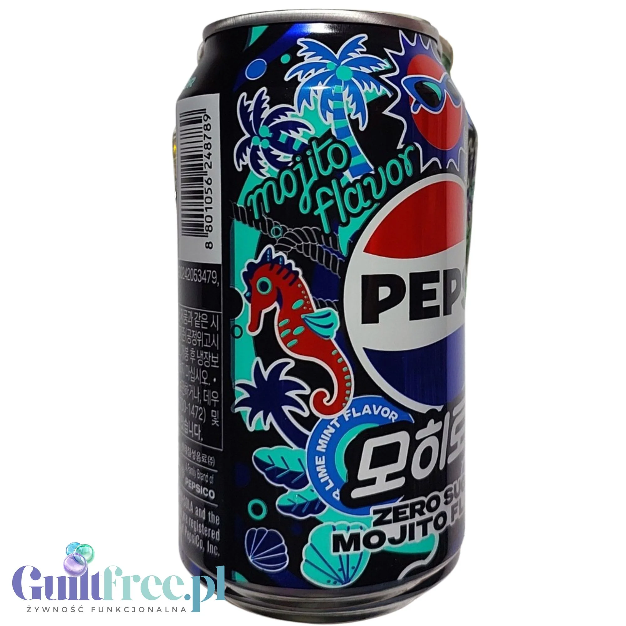 Pepsi Zero Sugar Mojito 355ml - miętowo-limonkowa Pepsi bez cukru z Korei Południowej - Image 4