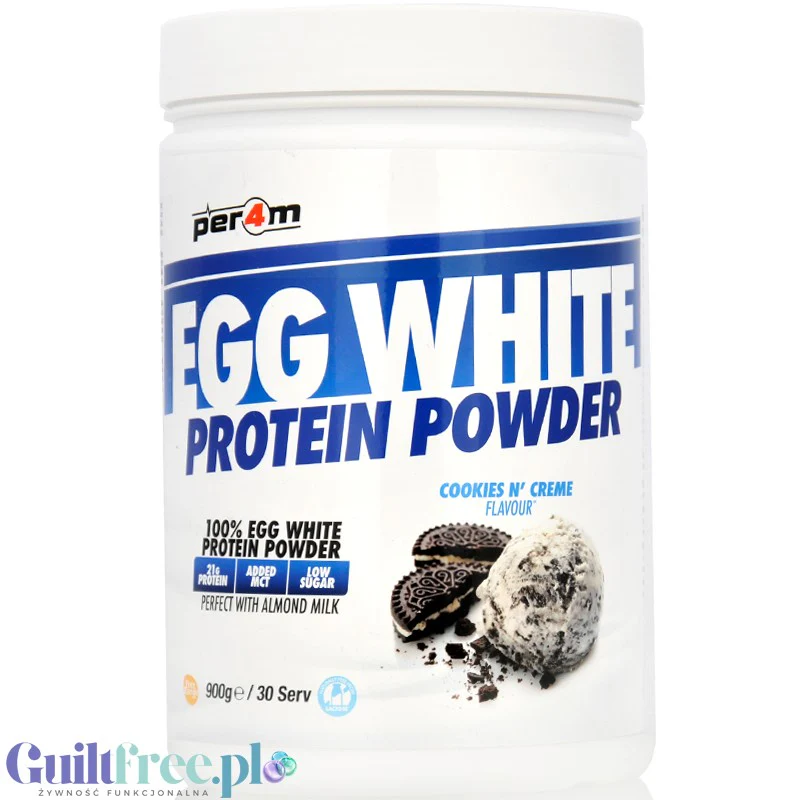 Per4m Egg White Protein Cookies N' Creme - odżywka białkowa z białek jaj albuminy, smak Ciastka z Kremem