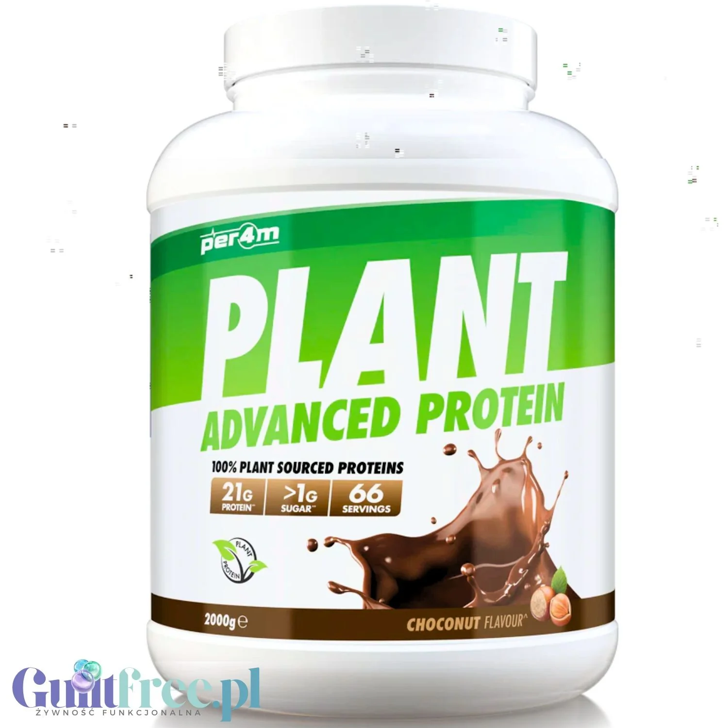 Per4m Plant  Advanced Protein Choconut 2kg - wegańska odżywka białkowa bez soi i glutenu z MCT