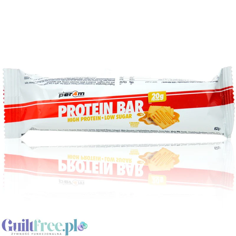 Per4m Protein Bar Caramel Biscuit - baton białkowy 20g białka, smak karmelizowane ciasteczko & biała czekolada