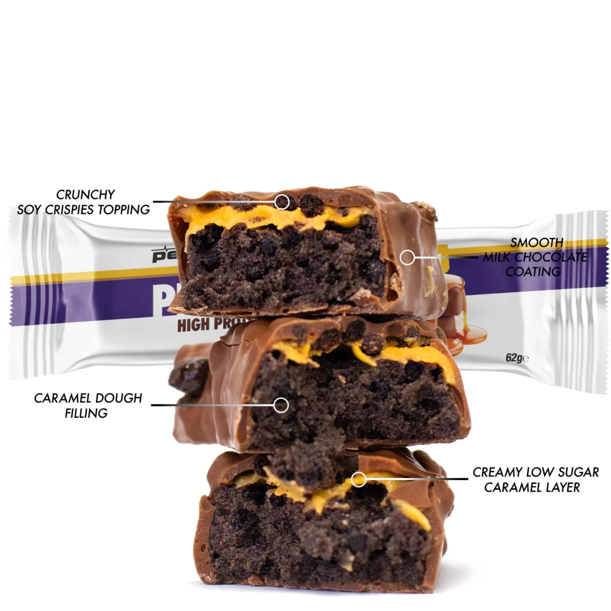Per4m Protein Bar Chocolate Caramel - baton białkowy 20g białka z niskocukrowym karmelem w polewie czekoladowej - Image 3