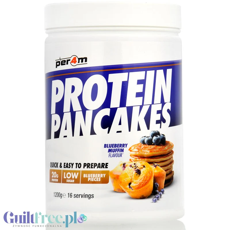 Per4m Protein Pancakes Blueberry Muffin 1,2kg - naleśniki proteinowe z kawałkami jagód