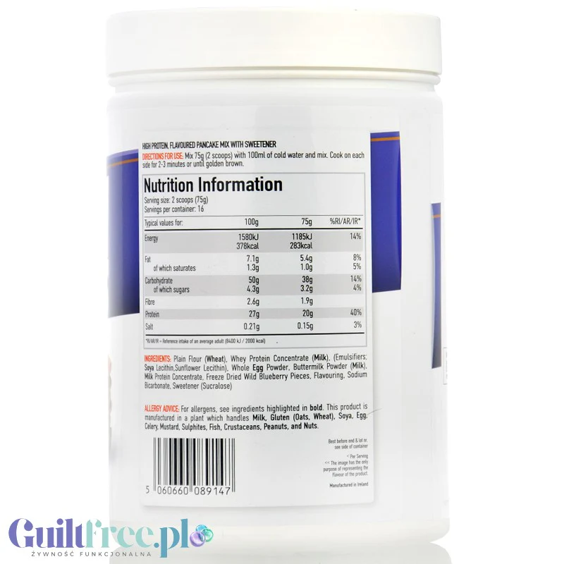 Per4m Protein Pancakes Blueberry Muffin 1,2kg - naleśniki proteinowe z kawałkami jagód - Image 3
