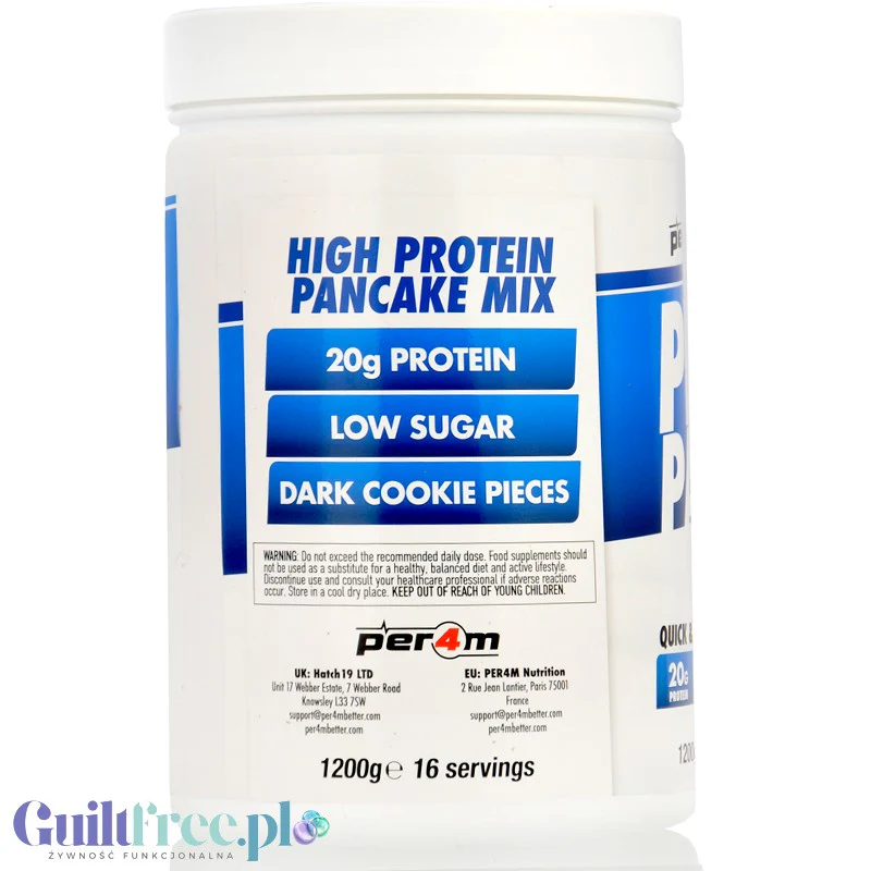 Per4m Protein Pancakes Cookies 'n' Creme 1,2kg - naleśniki proteinowe z kawałkami ciasteczek - Image 2