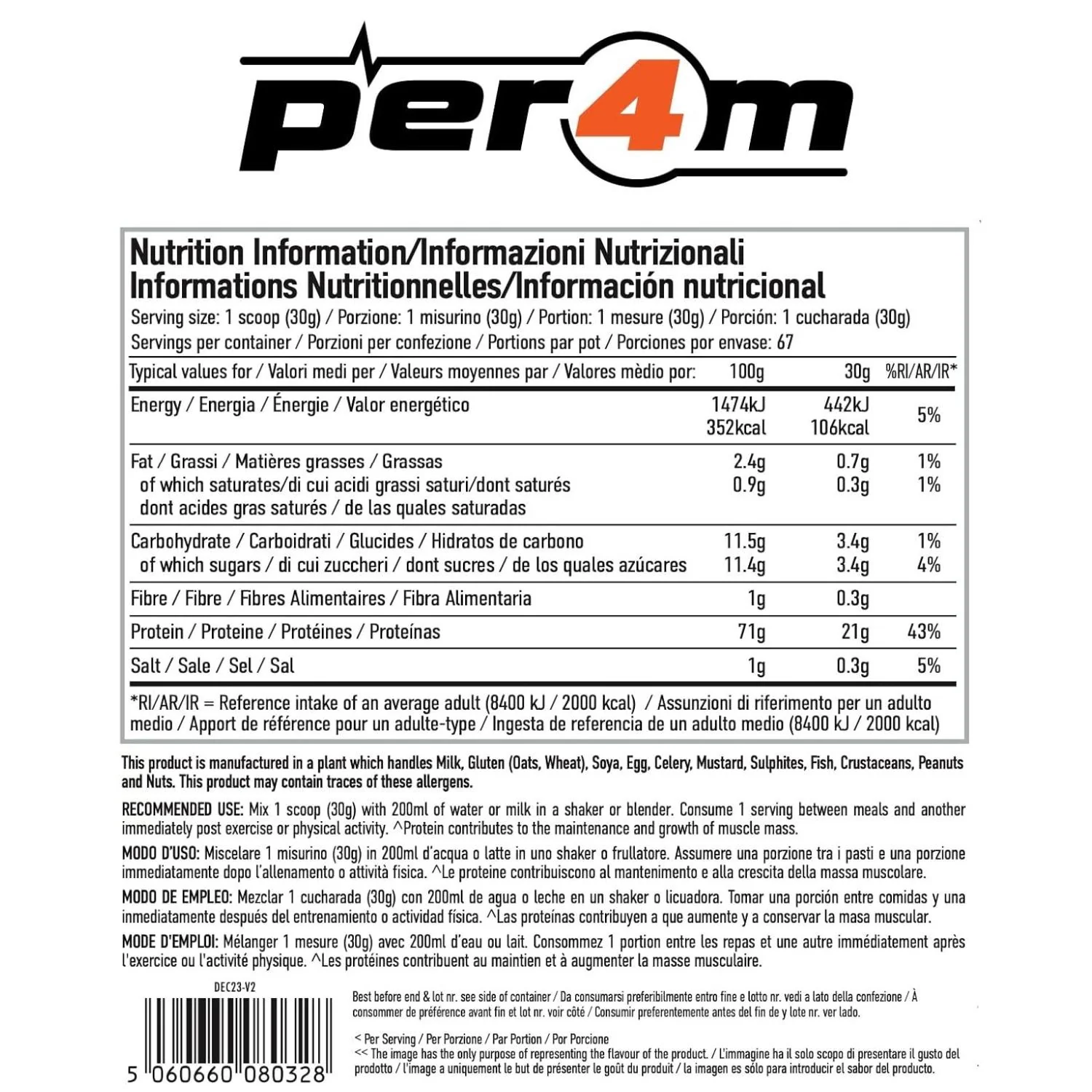 Per4m Whey Advanced Protein Cinnamon Donut 2kg - gęsta odżywka białkowa WPC, WPI & MPC, Cynamonowy Donut - Image 5