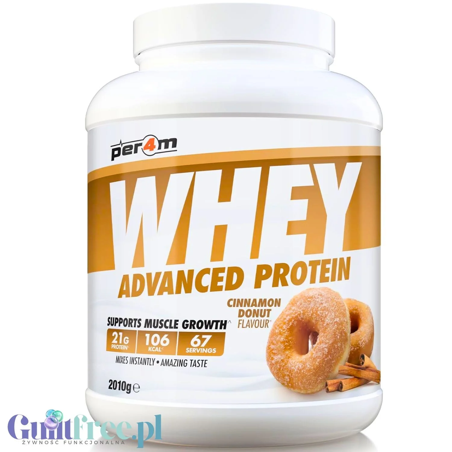 Per4m Whey Advanced Protein Cinnamon Donut 2kg - gęsta odżywka białkowa WPC, WPI & MPC, Cynamonowy Donut - Image 7