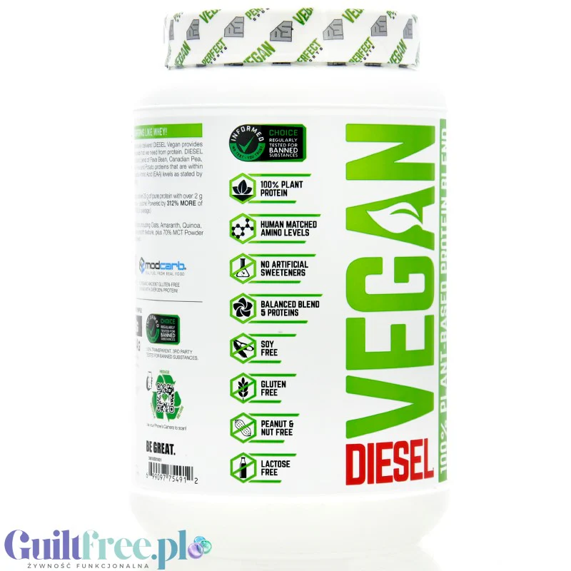 Perfect Sport Diesel Vegan Chocolate Ice Dream - nowozelandzka wegańska keto odżywka białkowa tylko ze stewią - Image 4