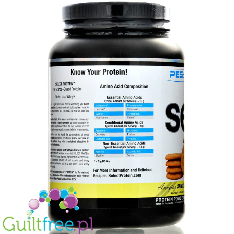 PEScience Select Protein Amazin Snickerdoodle 837g- odżywka białkowa 24g białka w 120kcal, kazeina & izolat - Image 3