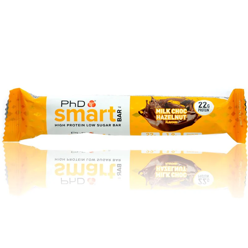 Phd Smart Bar Milk Choc Hazelnut - baton proteinowy bez cukru z karmelem, czekoladą i orzechami