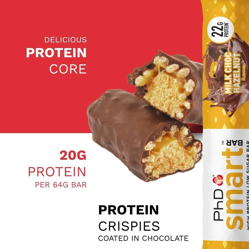 Phd Smart Bar Milk Choc Hazelnut - baton proteinowy bez cukru z karmelem, czekoladą i orzechami - Image 4