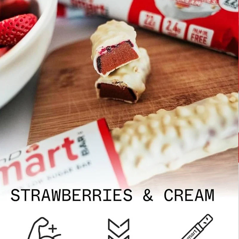 Phd Smart Bar White Chocolate Strawberries & Cream - baton proteinowy bez cukru z karmelem truskawkowym i białą czekoladą - Image 2