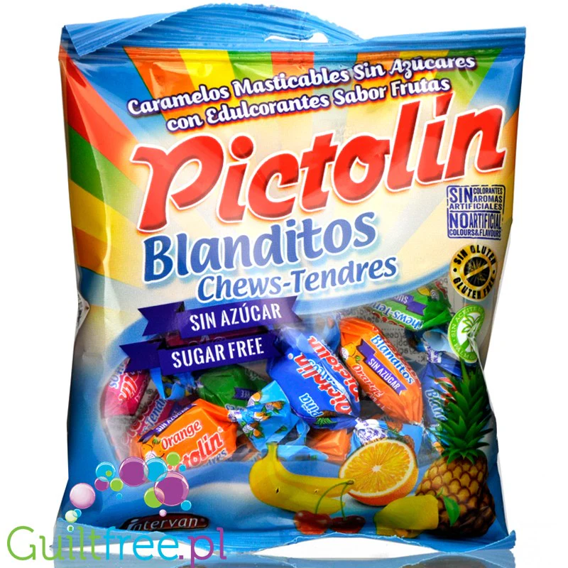 Pictolin Blanditos Tropical 65g - miękkie cukierki bez cukru do żucia