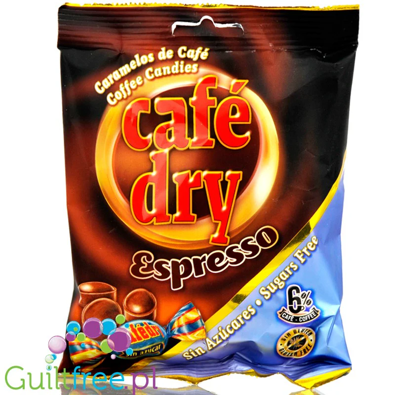 Pictolin Cafe Dry Espresso 65g - intensywnie kawowe cukierki bez cukru
