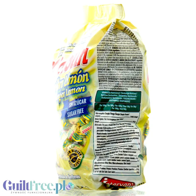 Pictolin Ginger & Lemon 1kg - imbirowo-cytrynowe cukierki bez cukru - Image 2