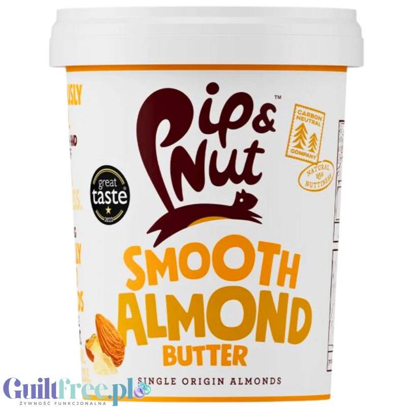 Pip & Nut Smooth Almond 425g - gładkie masło migdałowe z kalifornijskich migdałów single origin