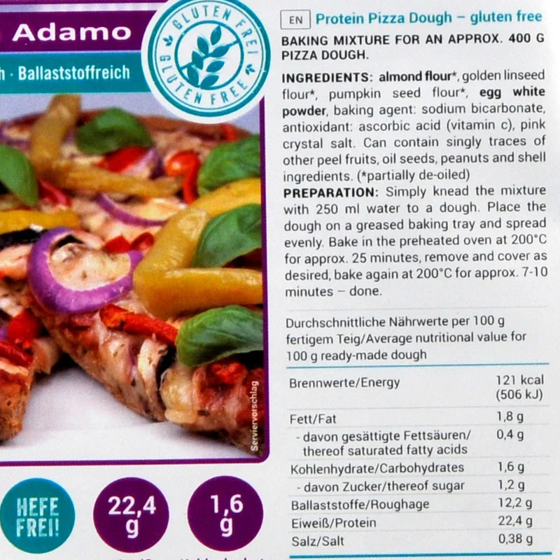 Pizza Adama mieszanka do wypieku pizzy niskowęglowodanowej - Image 3