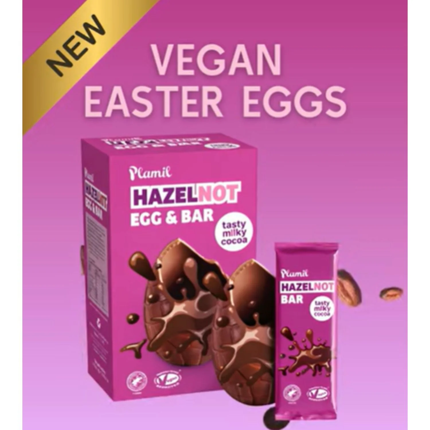 Plamil HazelNOT Easter Egg & Bar 125g - inkluzywne wielkanocne wegańskie jajo bez mleka, glutenu, soi i orzechów - Image 3