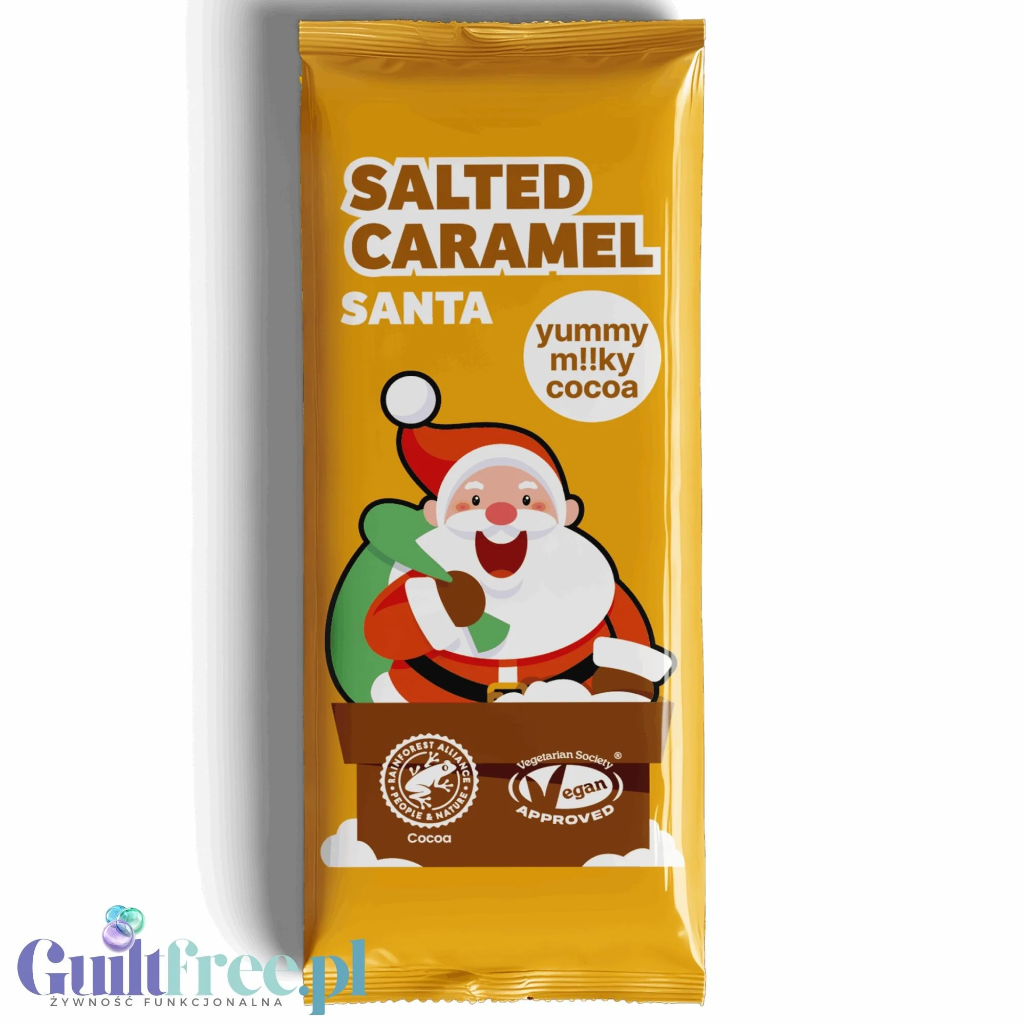 Plamil So Free Salted Caramel Chocolate Santa - Mikołaj z wegańskiej mlecznej czekolady bez soi, mleka i glutenu