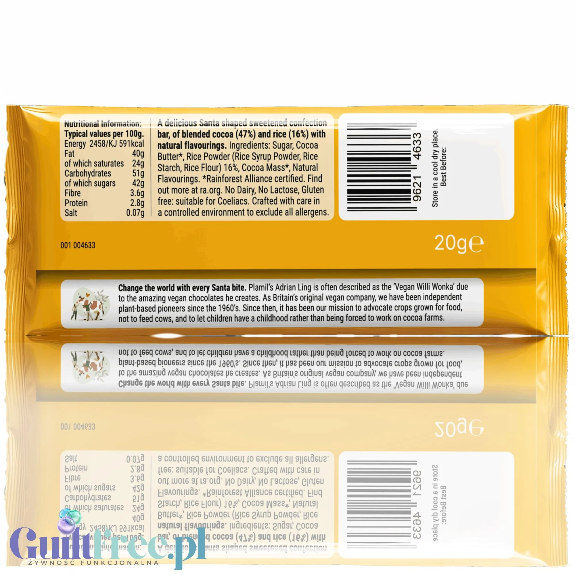 Plamil So Free Salted Caramel Chocolate Santa - Mikołaj z wegańskiej mlecznej czekolady bez soi, mleka i glutenu - Image 2