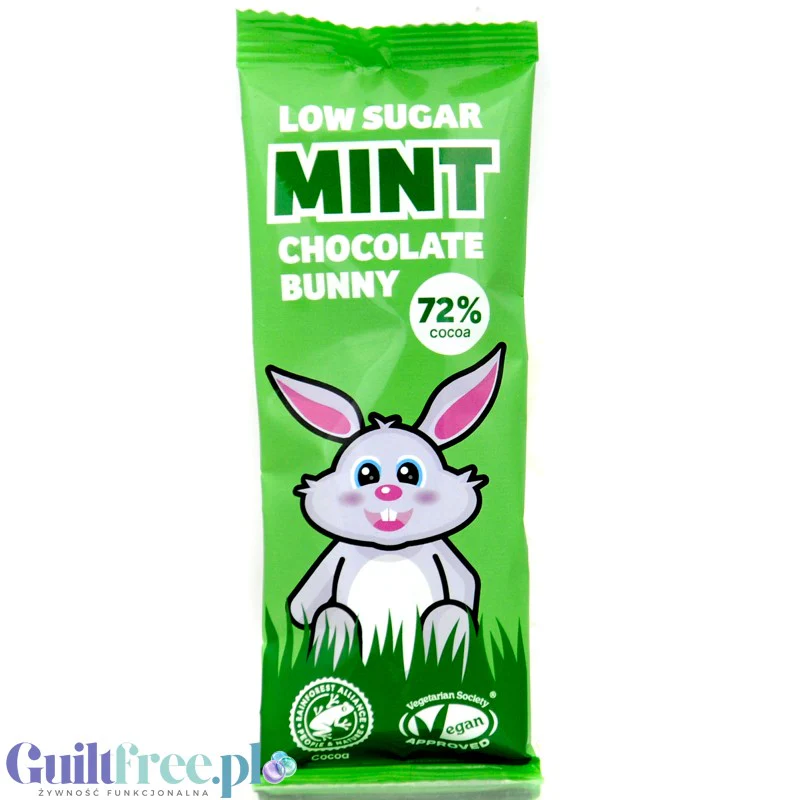 Plamil So Free Vegan Mint Chocolate Bunny - zajączek wielkanocny z wegańskiej czekolady bez cukru z ksylitolem