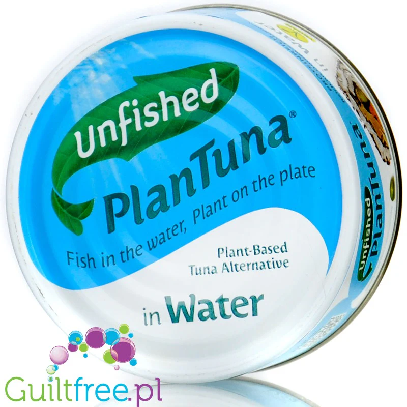PlanTuna Unfished - wegańska alternatywa tuńczyka w wodzie z algami i Omega-3, 15g białka