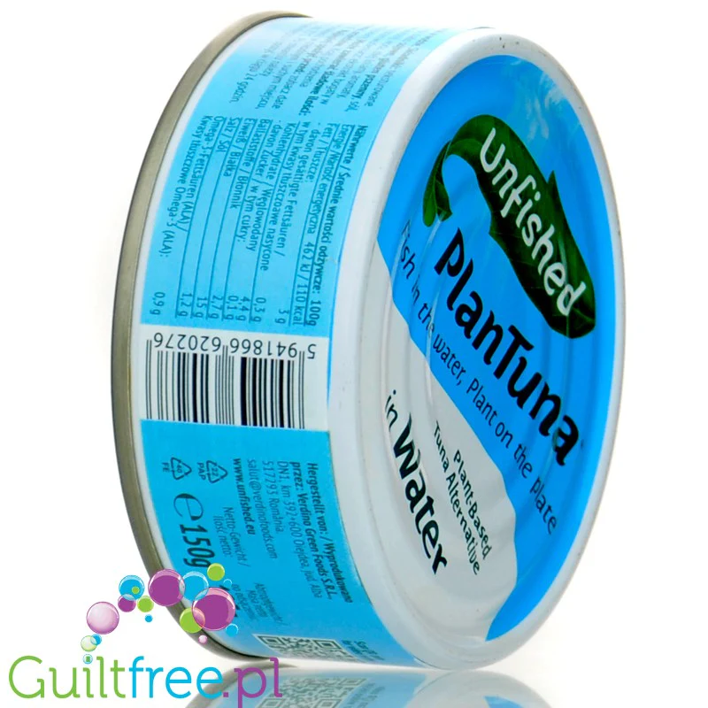 PlanTuna Unfished - wegańska alternatywa tuńczyka w wodzie z algami i Omega-3, 15g białka - Image 3