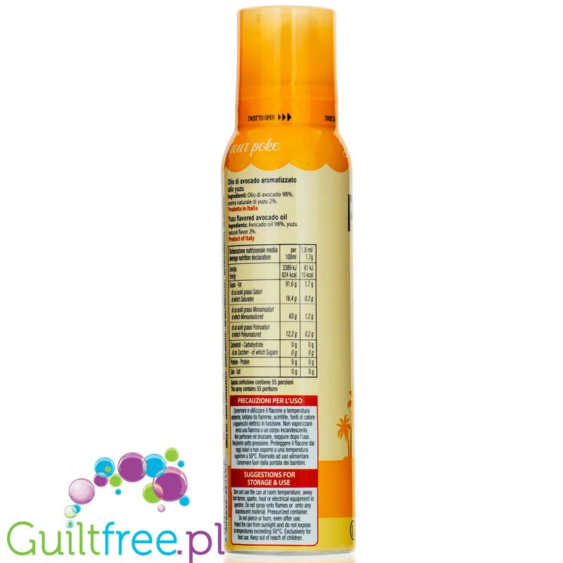 Poke Olio do Avocado a la Yuzu Spray - olej z awokado z aromatem cytrusowym w spray'u bez gazów wypychajacych - Image 2