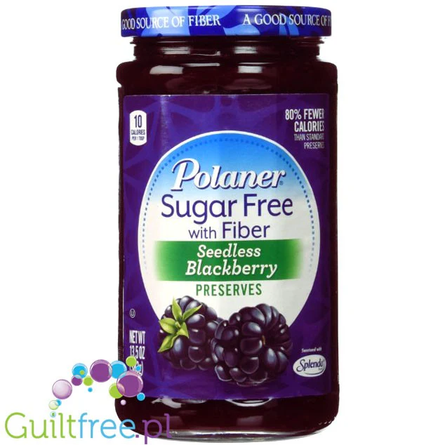 Polaner Sugar Free Blackberry Preserves - jeżynowy dżem bez cukru z błonnikiem, bez pestek