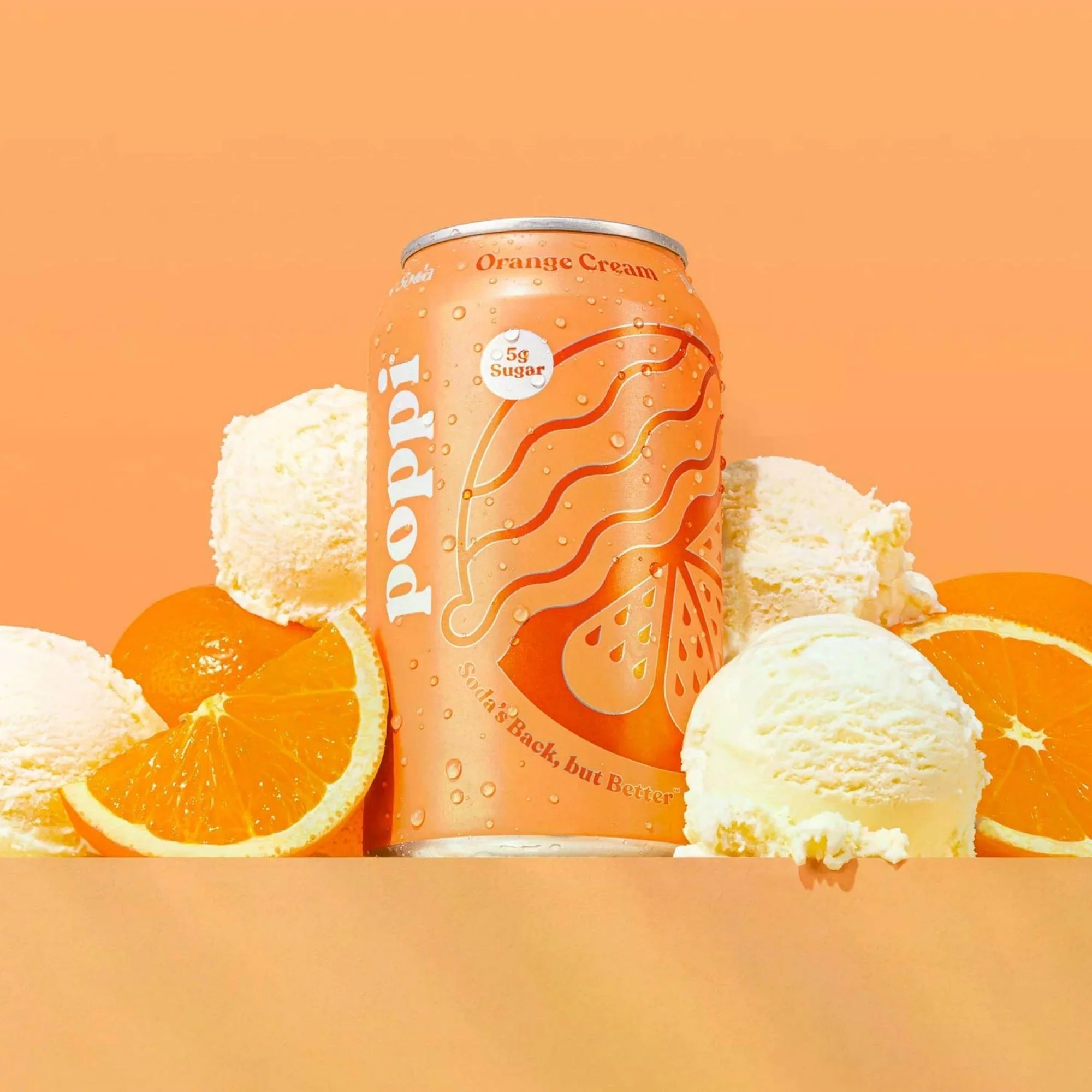 Poppi Prebiotic Soda Orange Cream 355ml - funkcjonalny napój z błonnikiem, stewią i octem jabłkowym - Image 7