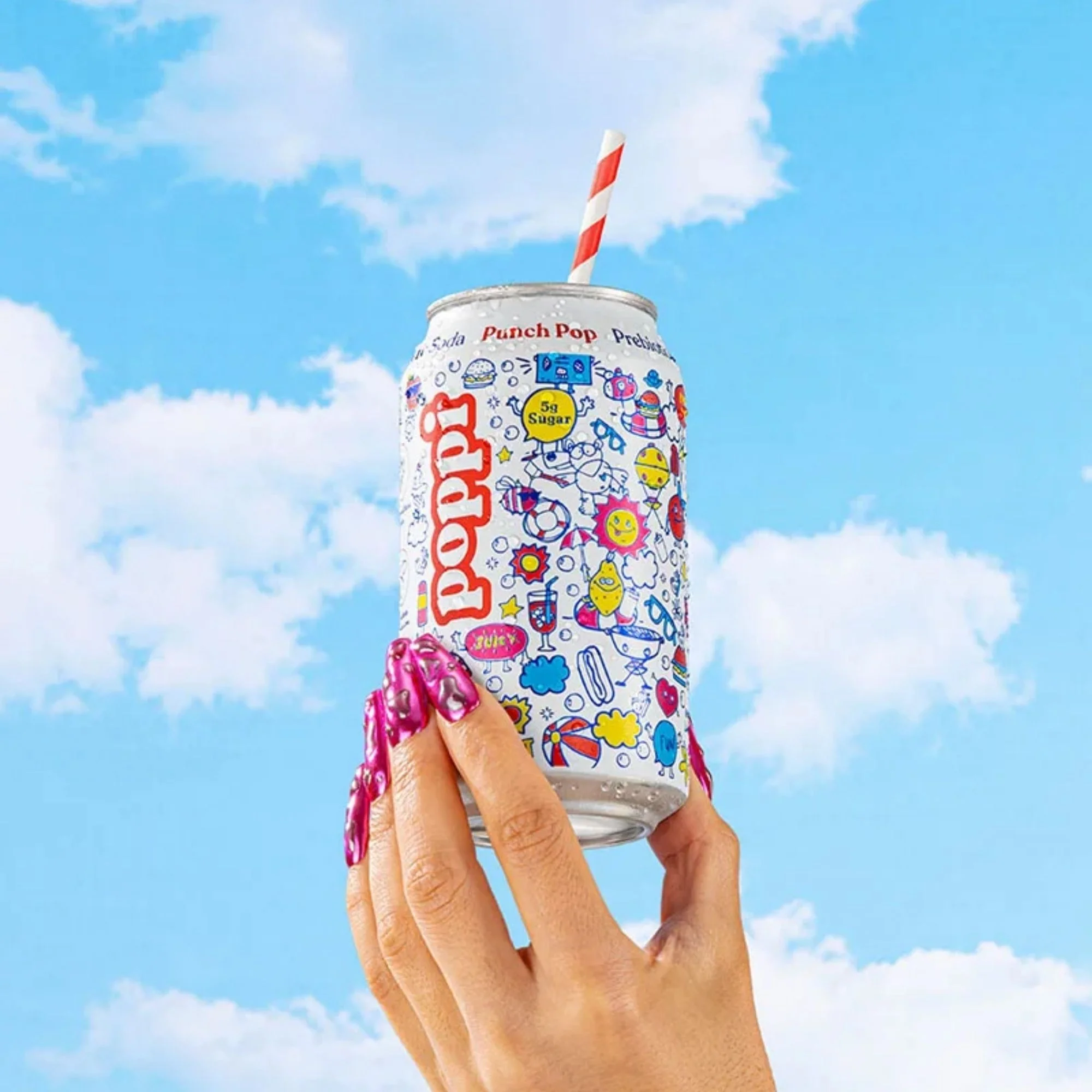 Poppi Prebiotic Soda Punch Pop 355ml - funkcjonalny napój z błonnikiem, stewią i octem jabłkowym - Image 7