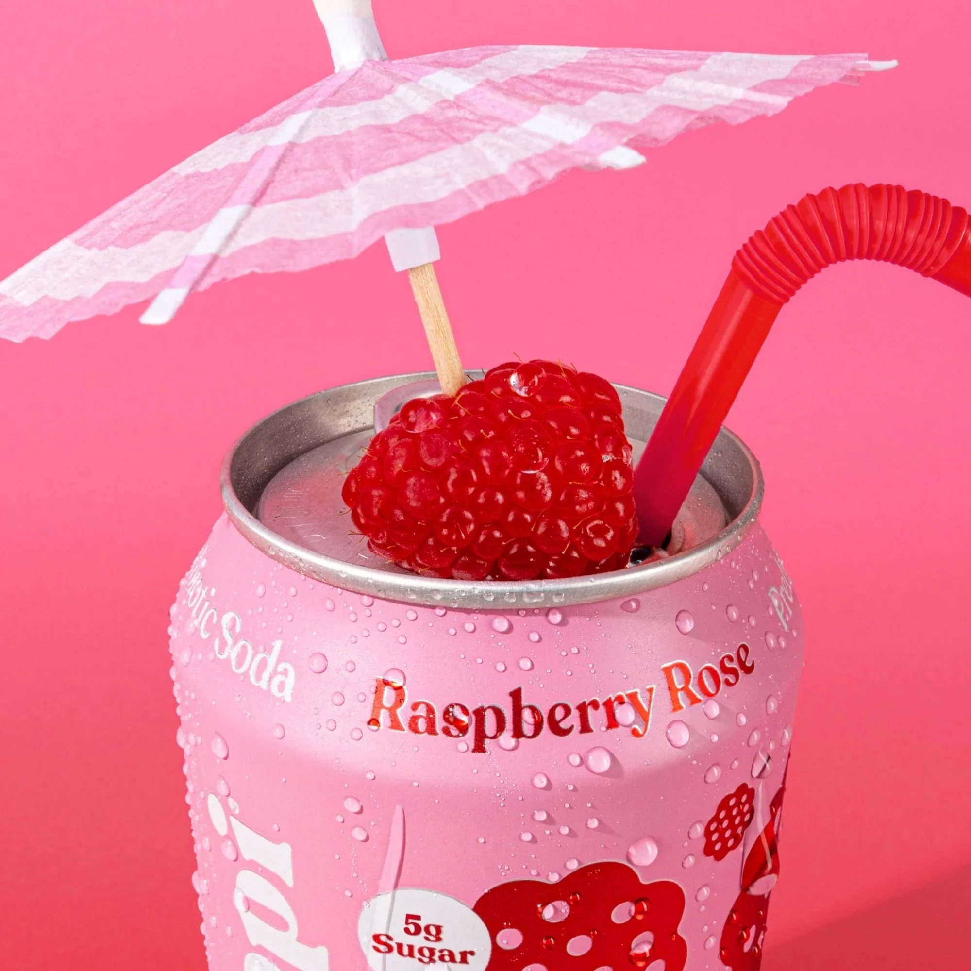 Poppi Prebiotic Soda Raspberry Rose 355ml - funkcjonalny napój z błonnikiem, stewią i octem jabłkowym - Image 4