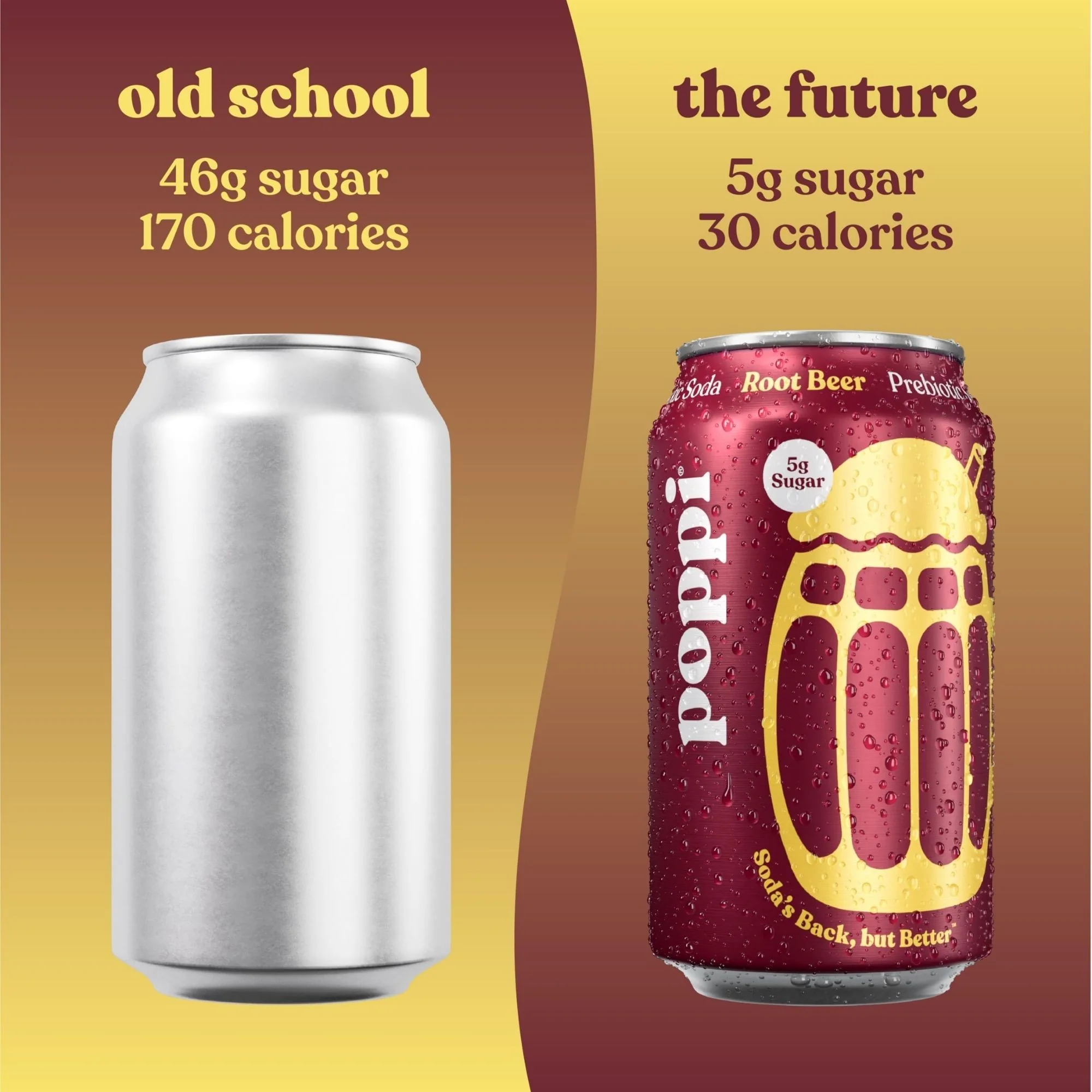 Poppi Prebiotic Soda Root Beer 355ml - funkcjonalny napój z błonnikiem, stewią i octem jabłkowym - Image 8