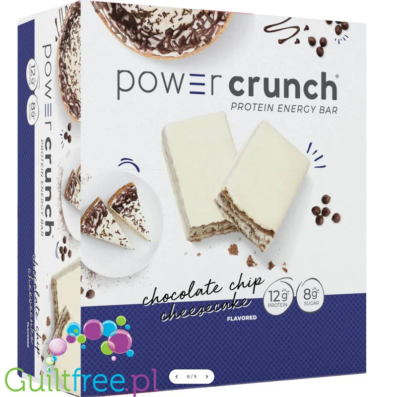 Power Crunch Chocolate Chip Cheesecake - proteinowy wafelek o smaku sernika z białą i mleczną czekoladą - Image 3