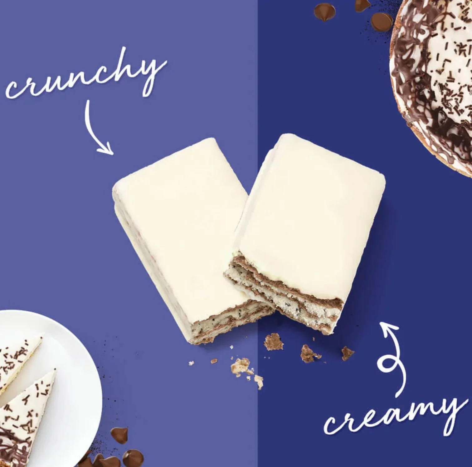 Power Crunch Chocolate Chip Cheesecake - proteinowy wafelek o smaku sernika z białą i mleczną czekoladą - Image 4