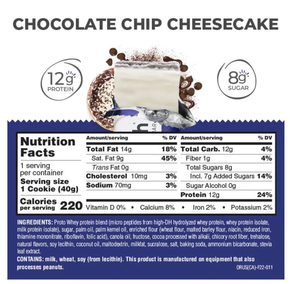 Power Crunch Chocolate Chip Cheesecake - proteinowy wafelek o smaku sernika z białą i mleczną czekoladą - Image 7