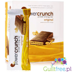 Power Crunch Peanut Butter Fudge PUDEŁKO x 12 SZT wafelek proteinowy ze stewią