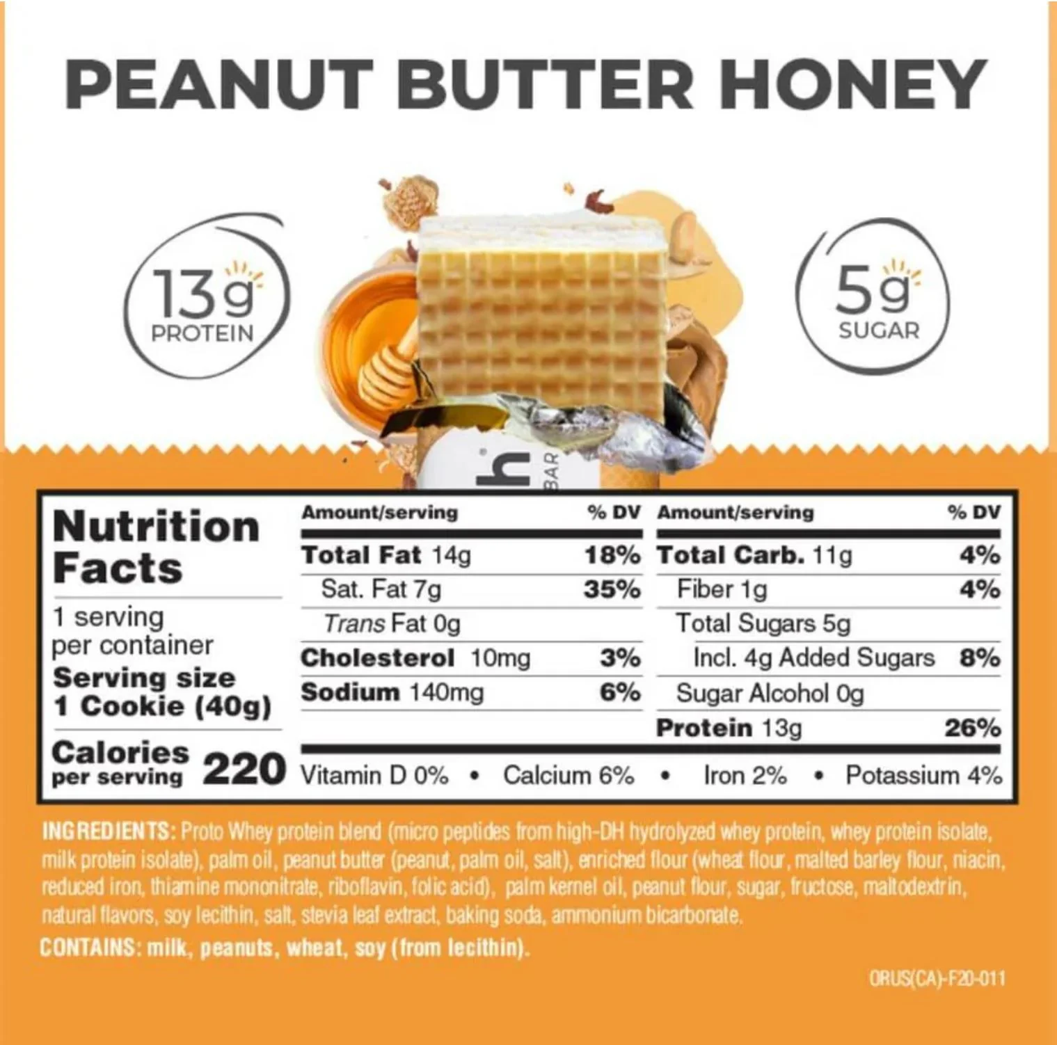 Power Crunch Peanut Butter Honey PUDEŁKO x 12 SZT - proteinowe wafelki ze stewią - Image 7