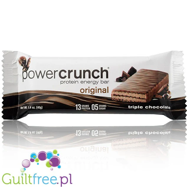 Power Crunch Triple Chocolate - proteinowy wafelek ze stewią 13g białka - Image 2