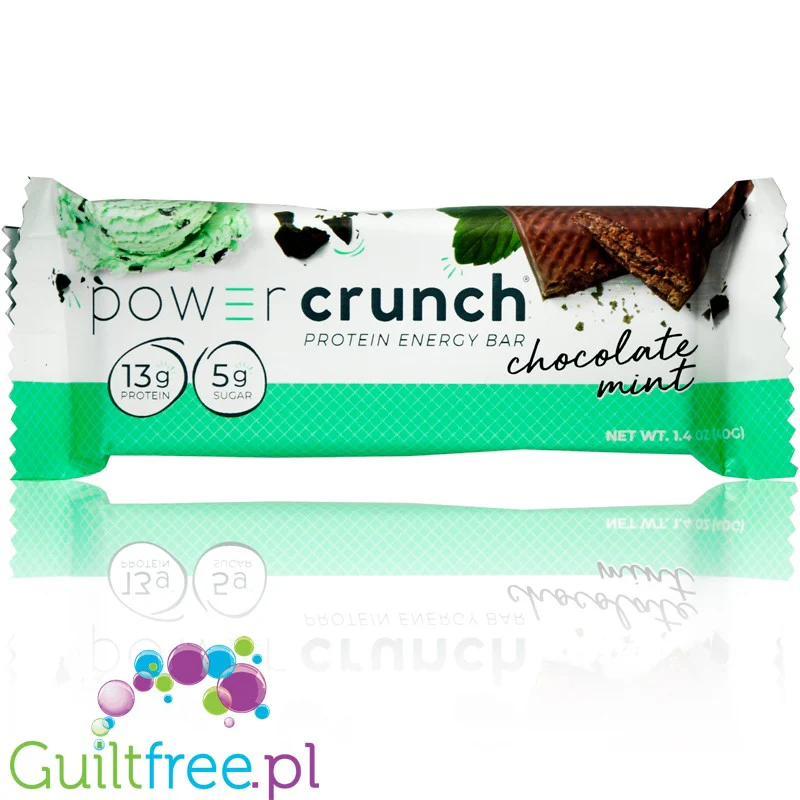 Power Crunch Mint & Chocolate - proteinowy wafelek ze stewią