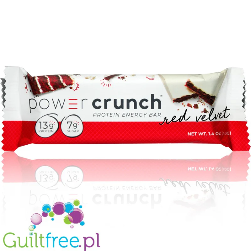 Power Crunch Red Velvet wafelek proteinowy z kremem