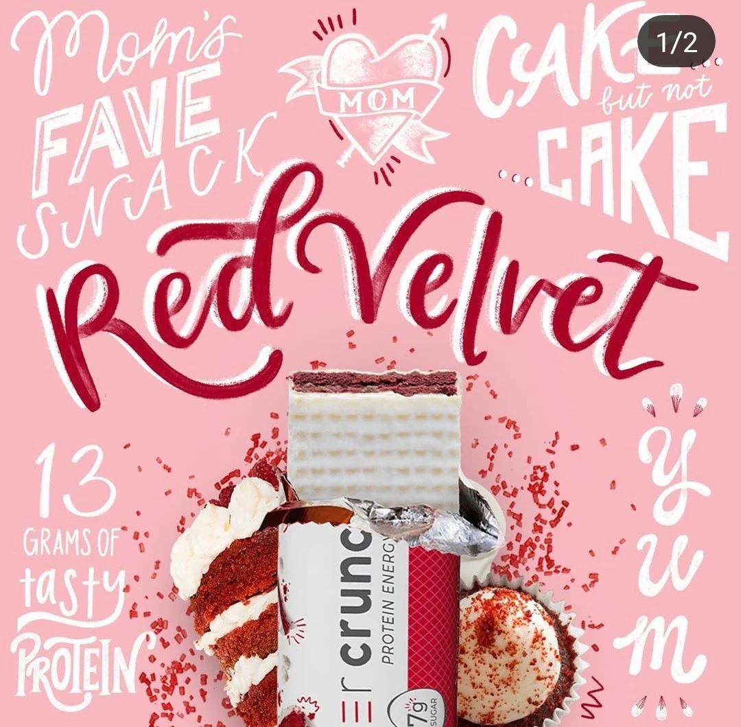 Power Crunch Red Velvet wafelek proteinowy z kremem - Image 3