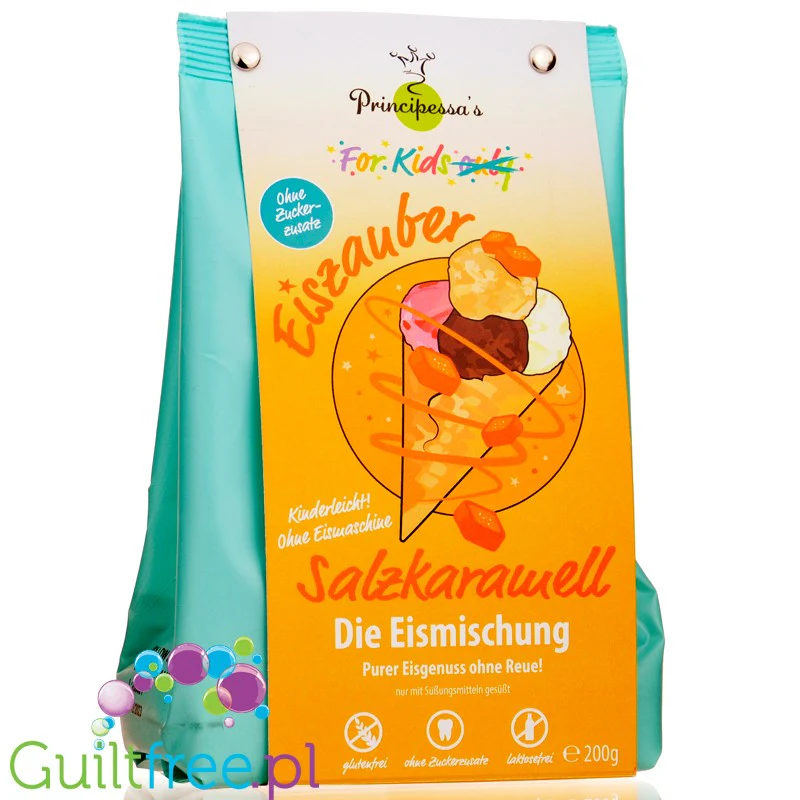 Principessa's Ice Magic Salted Caramel - lody bez cukru, smak Solony Karmel, mix do przygotowania