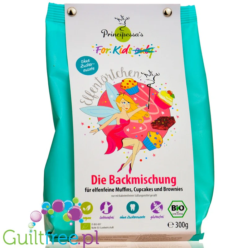 Principessa´s Elf's Muffins - mix do niskowęglowodanowych, wegańskich mufinek i brownie bez cukru, laktozy i glutenu