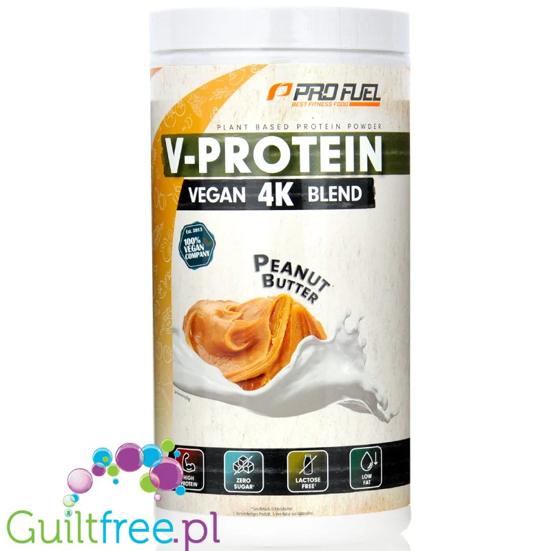 Pro Fuel V-Protein 4K Peanut Butter 0,75kg - wegańska odżywka białkowa o smaku masła orzechowego